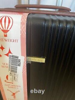 $400 Puiche Expandable Luggage 20 Suitcase Carry On 2 Piece Set Vanity Black