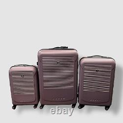 $441 TAG Riverside Purple 3-Piece Luggage Carry-on Check-in Hard Suitcase Set