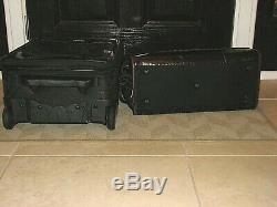 5 piece Brighton Black/Brown Luggage Set VGC