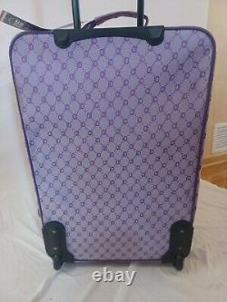 $580 American Flyer Luggage Signature 4 Piece Luggage Set Purple Two Wheeled