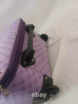 $580 American Flyer Luggage Signature 4 Piece Luggage Set Purple Two Wheeled