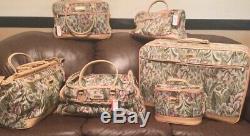 6 Pcs Vintage American Tourister Floral Tapestry Luggage Complete Set Awesome