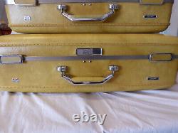 60s American Tourister Escort Luggage hardcase set 3 yellow