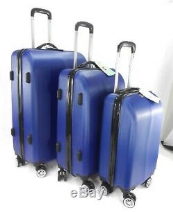 8 Wheel Lightweight Spinner Set 3 Trolley Suitcase Luggage Travel Case Cabin Bag