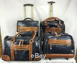 8 pc SAMANTHA BROWN NAVY CLASSIC SPINNER LUGGAGE SET NEW