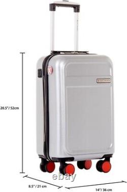 Air Canada Magnum Spinner Luggage Set-2 Pcs Travel Trolley-ABS Suitcase(Silver)