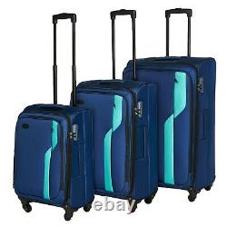 Aires Lightweight 4 Wheel Luggage Set Suitcase Travel Cabin Trolley Case 3PC