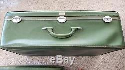 Amelia Earhart Vintage 1970's Green suitcase set Movie Prop Train Case With Keys
