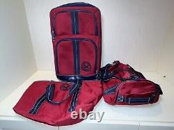 American Eagle Suitcase Duffle Bag Tote Red Blue Travel Luggage Matching Set