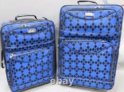 American Flyer Argyle Jacquard 5pc. Wheeled Luggage Set, Blue (83600-5)