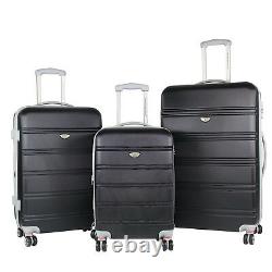 American Green Travel 3-PC Hardside Spinner Luggage Set with TSA Lock Black