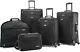 American Tourister 5 Piece Soft Luggage Set Travel Rolling Black Suitcase