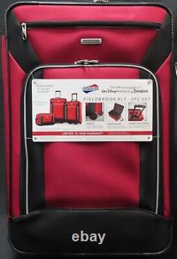 American Tourister Fieldbrook XLT Luggage Set, 3-Piece, Red/Black (92286-1733)