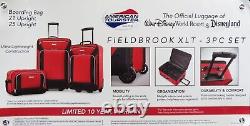 American Tourister Fieldbrook XLT Luggage Set, 3-Piece, Red/Black (92286-1733)