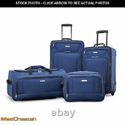 American Tourister Fieldbrook XLT Softside Upright Luggage, Navy, 4-Piece Set B