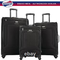 American Tourister Pop Max 3 Piece Luggage Spinner Set 29/25/21(Black)