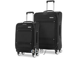 American Tourister Whim Softside Expandable Luggage w Spinners 2PC SET 21 25