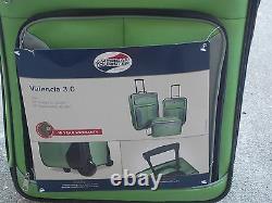 Americn Tourister- Chartreuse Green 3 Peice Luggage Set With 4 Free! Gifts