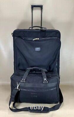 Andiamo Black Cordura Luggage Set 20 Soft Duffle & 30 Wheeled Upright Suitcase