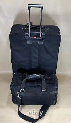 Andiamo Black Cordura Luggage Set 20 Soft Duffle & 30 Wheeled Upright Suitcase