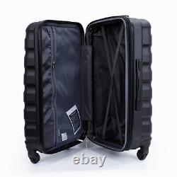 Anti-scratch luggage set 3 piece ABS Lightweight Spinner Expandable Suitcase TSA