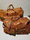 Antique Hand Tooled Hancrafted Leather Duffle Bag Luggage Travel Set