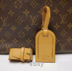 Auth LOUIS VUITTON Large Leather Luggage ID Tag Name Tag and Poignet Set 133
