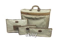 Authentic Gucci Vintage GG Monogram Garment Bag Case Trunk Set