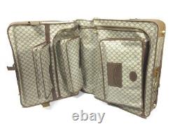 Authentic Gucci Vintage GG Monogram Garment Bag Case Trunk Set