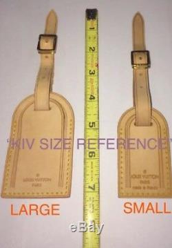 Authentic Louis Vuitton Large Luggage ID Name Tag One Set