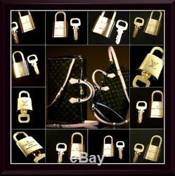 Authentic Louis Vuitton Luggage Name ID Tag with Strap Lock & Key One Set