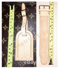 Authentic Louis Vuitton Luggage Name ID Tag with Strap Lock & Key One Set