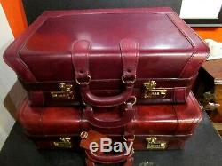 Avenues in Leather 3 Piece Luggage Set, 24, 21, 18, 2/3 New, Unused, Rare Set