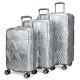 Badgley Mischka Contour 3 Piece Expandable Spinner Luggage Set