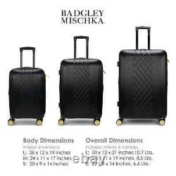 BADGLEY MISCHKA Diamond 3 Piece Expandable Luggage Set