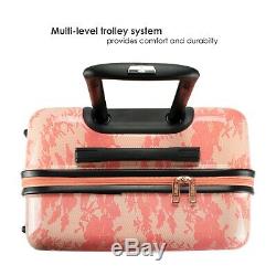 BADGLEY MISCHKA Essence 3 Piece Hard Spinner Luggage Set (Pink Lace)