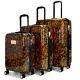 Badgley Mischka Essence 3 Piece Hard Spinner Luggage Set (tortoise)
