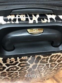 BADGLEY MISCHKA Leopard 4 Piece Expandable Luggage Set New With Defects