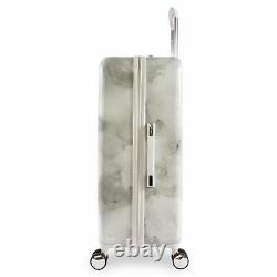 BEBE Women's Lilah 2 Piece Set Suitcase with Spinner Wheels Silver Marble