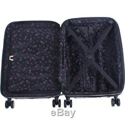 BETSEY JOHNSON Covered Roses 3 Piece Hardside Spinner Luggage Set NEW