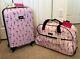 Betsey Johnson Flamingo Strut 20 Hardside Carryon Spinner Suitcase & Duffle Set