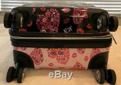 BETSEY JOHNSON LIPS XOX 20 Hardside CarryOn Spinner Suitcase & Duffle Set