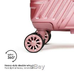 Badgley Mischka Contour Spinner Luggage Set (2-Piece) Black / Rose Gold / Silver