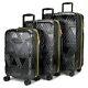 Badgley Mischka Contour Spinner Luggage Set (3-piece) Black / Rose Gold / Silver