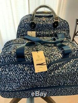 Baggallini Rolling Blue Prism Set Travel Carry-On Duffle Bag Wheeled Luggage