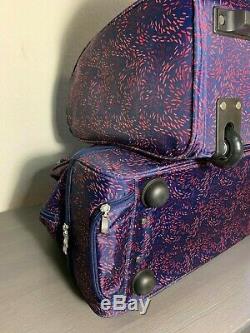Baggallini Rolling Plum Fireworks Set Travel Carry-On Duffle Bag Wheeled Luggage