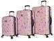 Betsey Johnson 20/26/31.5 Inch Carry-on & Checked Pineapple Luggage 3 Piece Set