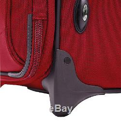 Birmingham Red 3pc Water Resistant Rugged Rolling Luggage Suitcase Travel Set