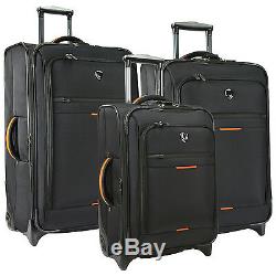 Birmingham Red 3pc Water Resistant Rugged Rolling Luggage Suitcase Travel Set