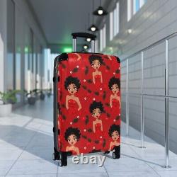 Black Betty Boop Rolling Luggage Betty Boop Suitcase Red Luggage Set
